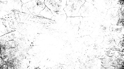 grunge cracked wall texture background, distressed black and white texture overlay, vintage rough surface texture template, abstract grunge vector background for design