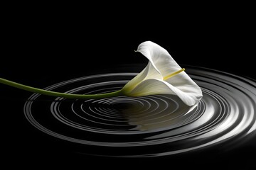 Minimalist Petal Orbit in Swirling Void