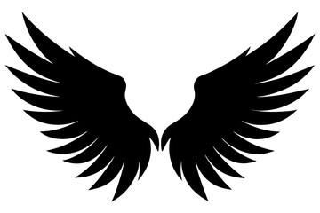 Obraz premium eagle wings silhouette vector illustration 