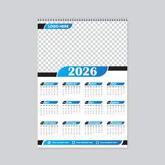 clean and corporate Calendar design for 2026.
