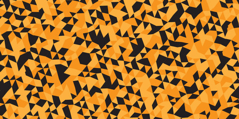 Abstract geometric background seamless mosaic and low polygon triangle texture wallpaper. Triangle shape retro wall grid pattern geometric ornament tile vector square element.