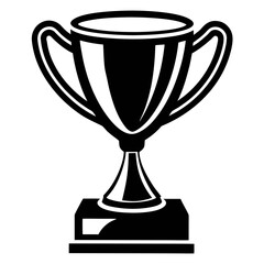 Black and White Trophy Silhouette