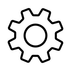 simple settings icon with gear symbol for app and ui