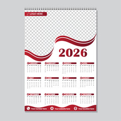 Modern corporate clean and creative Calendar Design for 2026.
