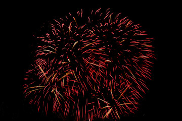 fireworks in the night sky