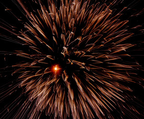 fireworks in the night sky