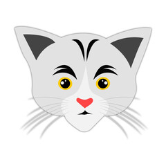 Cute Cat Vector Illustration – Minimalist Animal Art for T-Shirt, Logo, and Print Design