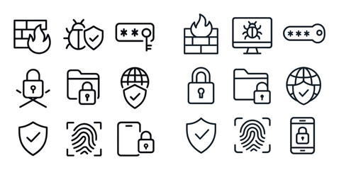 Minimalist Cybersecurity Icons