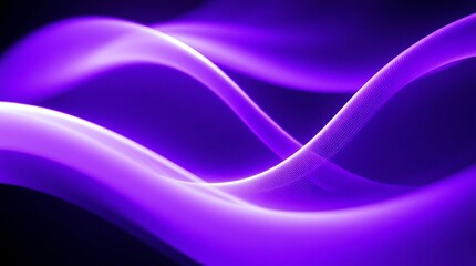 Elegant Silk-like Curves of Light | Abstract Luxury Background Design, Abstract Glowing Waves of Pink and Purple Light on a Dark Background