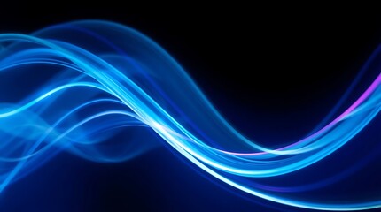 Elegant Silk-like Curves of Light | Abstract Luxury Background Design, Abstract Glowing Waves of Pink and Purple Light on a Dark Background