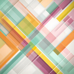 Obraz premium Pastel Geometric Abstract Background with Overlapping Transparent Shapes