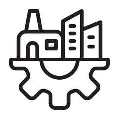 Smart Factory Icon