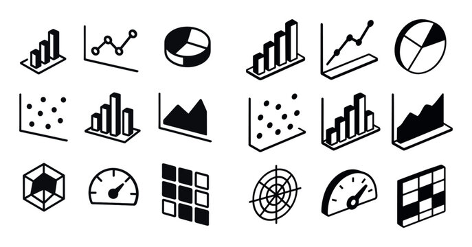 Isometric Analytics Icons