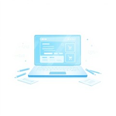 business analysis on laptop over an year