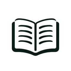 Open book icon representing reading or education
