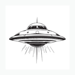 vector illustration of a ufo