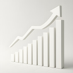 Minimalist White Business Bar Chart