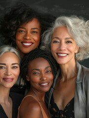 Resilient and Diverse Older Women Smiling