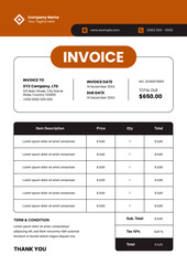 brown and white Invoice Set