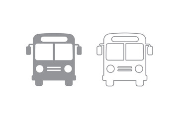 Bus Icon vector isolated on white background. Black bus vector icon
