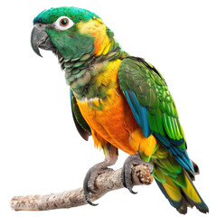 Obraz premium Vibrant parrot perched on branch