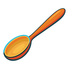 Metal Serving Spoon on White Background