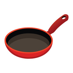 isolated skillet on white background 