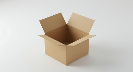 Open shipping box ready for your product delivery, packaging and storage solutions for ecommerce needs