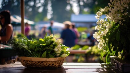 Fresh produce at a farmer's market