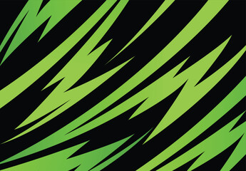 Abstract background with curved spikes and zigzag gradient line pattern