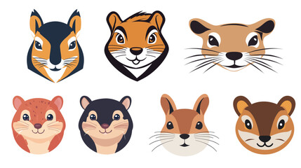 Fototapeta premium Vector Squirrel Animal Face – Cute Wildlife Vector Graphic Design