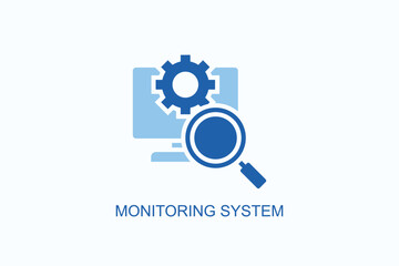 Monitoring System Icon Or Logo Isolated Vector Illustration
