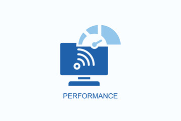Fototapeta premium Performance Icon Or Logo Isolated Vector Illustration