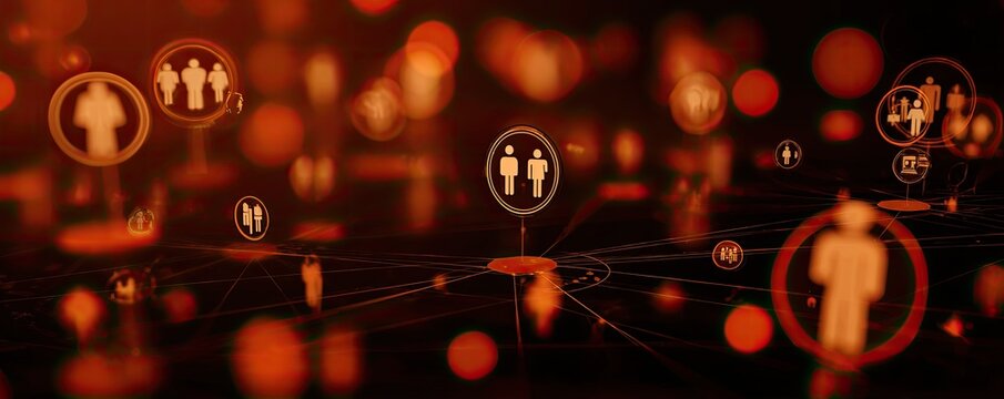 Abstract network of interconnected people (1)