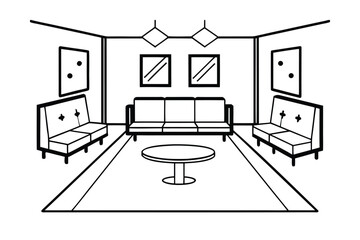 Retro Modern Interior With Modular Seating