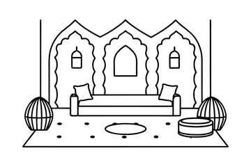 Relaxed Moroccan Style Room With Tiles And Cushions