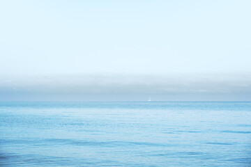 Blue Baltic sea in still summer morning.