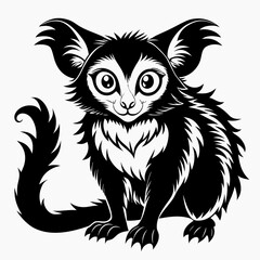 aye-aye head vector silhouette