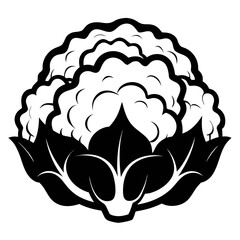 cauliflower black and white vector
