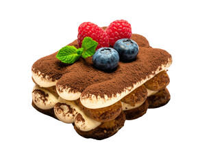 Tasty tiramisu dessert isolated png