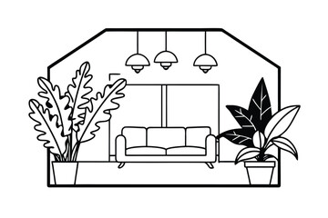 Rainforest Vibe Living Room With Lush Indoor Plants