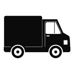 Fototapeta premium Delivery Truck Silhouette - Shipping & Logistics Vector