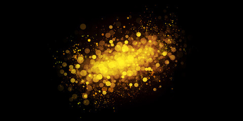 Glowing Bokhe Overlay Stock Image In Black Background