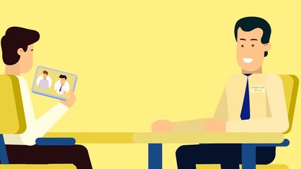 Confident animated businessman giving a presentation or speaking positively in an office environment - Powered by Adobe