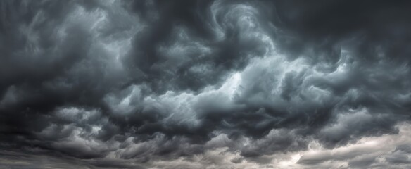 Obraz premium The Dramatic Sky Filled with Ominous Dark Clouds Before a Storm