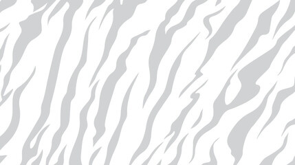 Tiger white gray seamless pattern. Vector animal skin print. Fashion stylish silver organic texture.