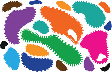 Zigzag Line Art Frame Collection – Minimalist Geometric Vector Borders, Stickers, and Tags for Artistic and Decorative Use