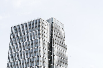 Top of a big building with glass front