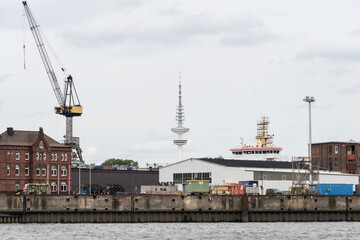 Harbor Skyline in Hamburg Germany