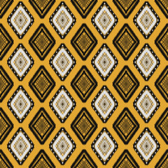 Ikat fabric Yellow Brown tract symbol